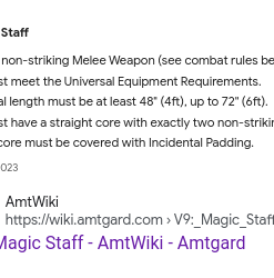 Amtgard Magic Staff