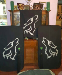 Team Tower Shields with Matching Banner and Painted Wolves