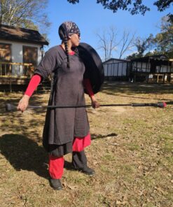 Domed Dozer as worn by a foam fighter at Winter War 2025