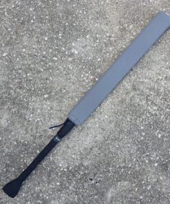 40" Down Stick Flat Blade Foam Sword made like an extra long premium secret sword - full body photo on a concrete background