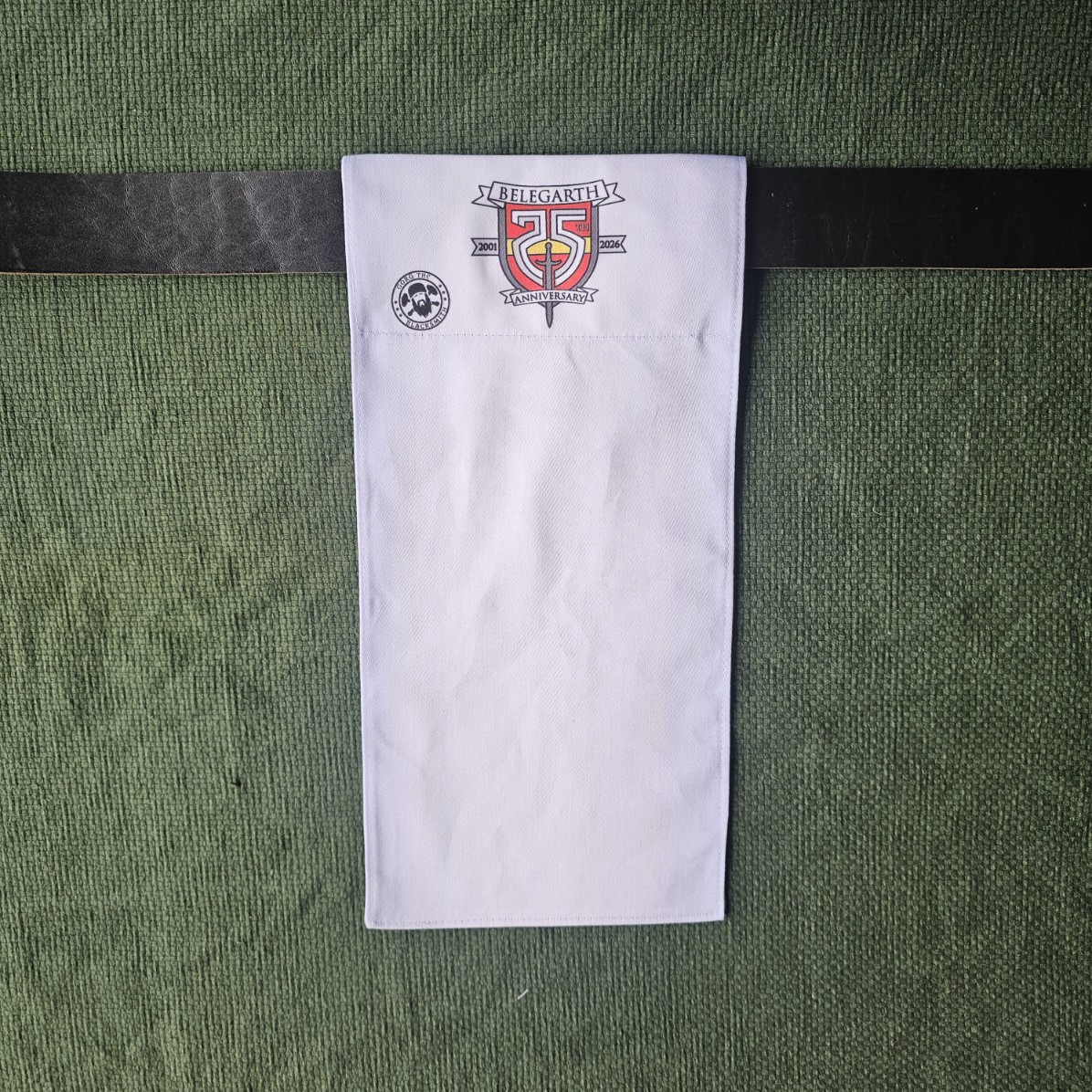 Passport Belt Flag for Belegarth Silver Jubilee - Frontside of belt flag