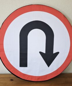 Turn Back Now U-Turn Printed Cover on 23" Foam Shield