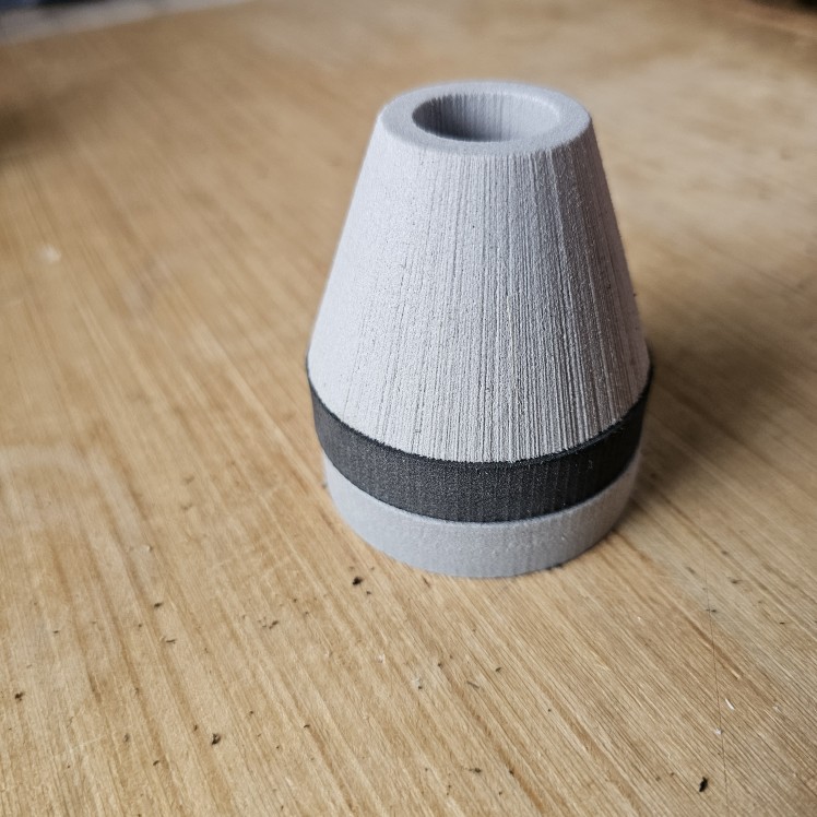 Pommel Kits (7/8" ID) Three pieces of foam stacked of a wooden table