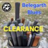 Clearance Belegarth Blues - a bin of 32-47 inch boffers are being clearanced by Gorg the Blacksmith